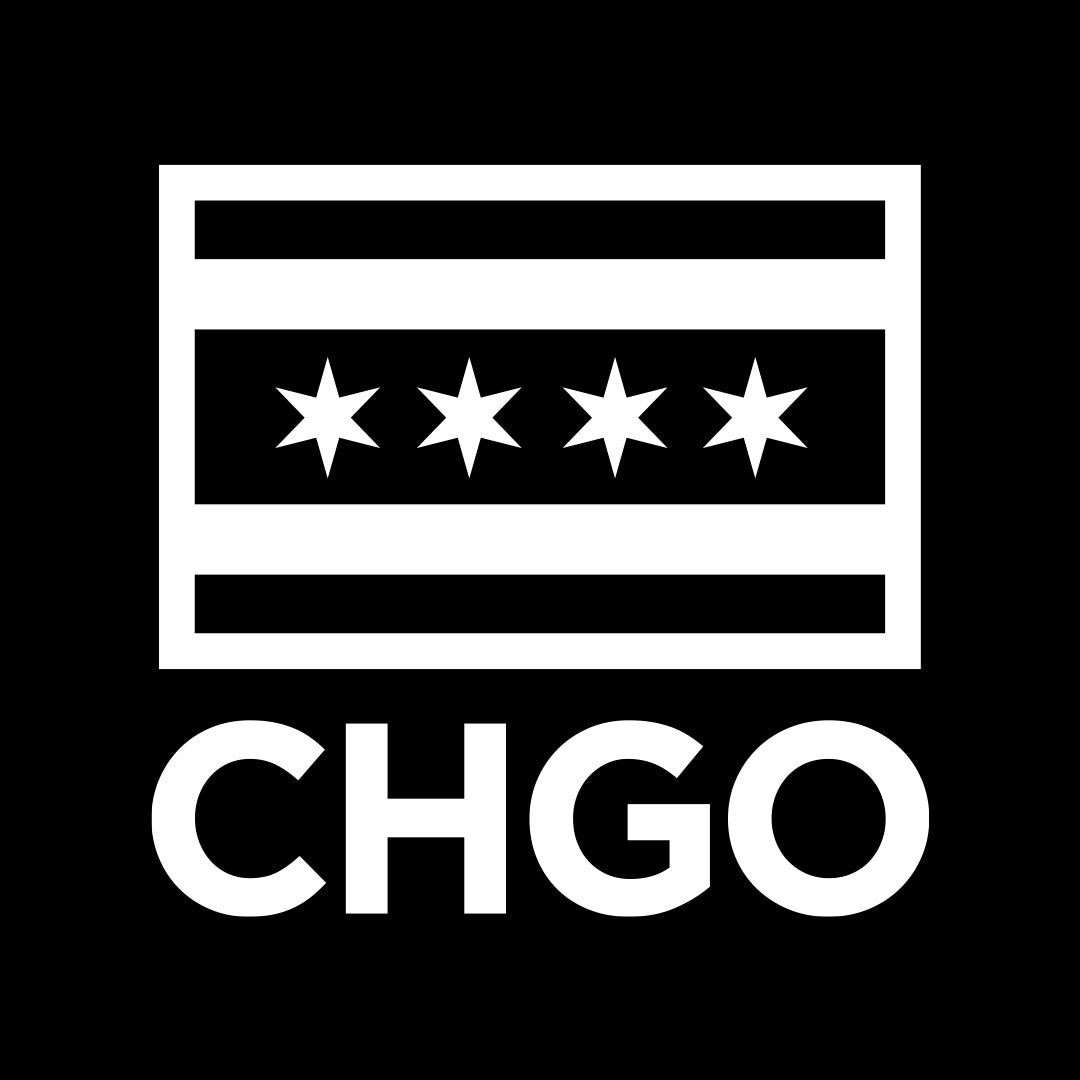 CHGO Pocket Flag Stack Black Tee
